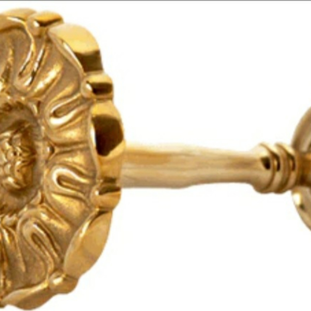 Brass curtain holders w/hardware
